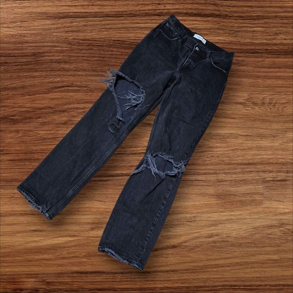 Abercrombie & Fitch Distressed Black Jeans
